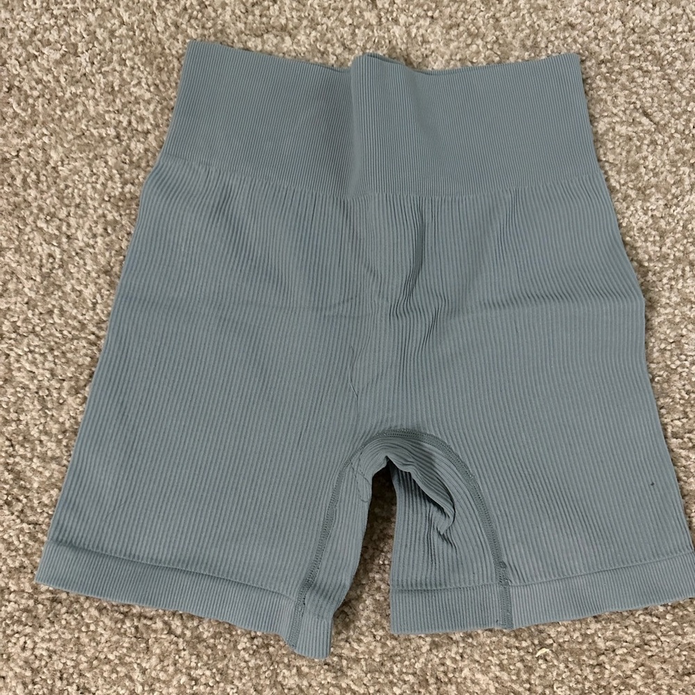 OQQ - workout biker shorts - blue